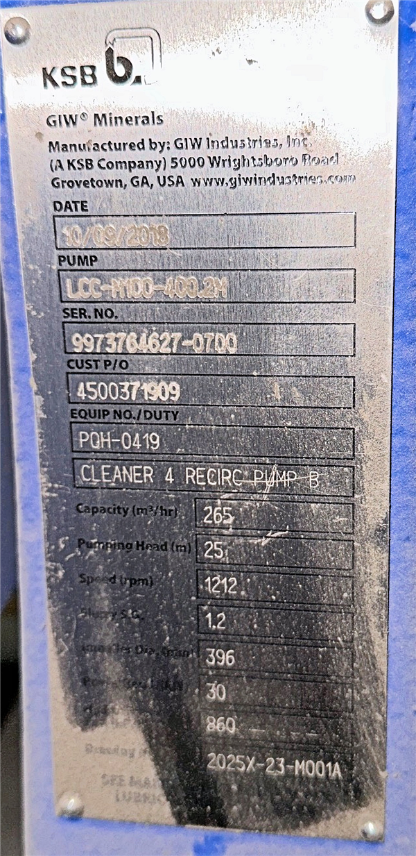 5 Units - Unused Ksb (giw Industries) Model Lcc-m100-400.2m Pumps)